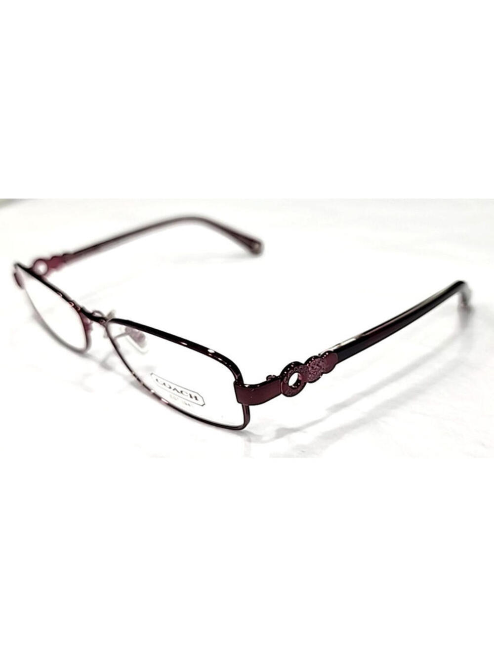 Coach HC5005 Sande 9037 Burgundy Metal Rectangle Eyeglasses 53-15 135 New